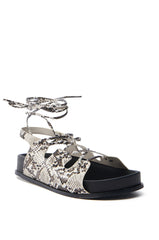 AKIRA YUNA RHINESTONE FLOWER EMBELLISHED SANDAL