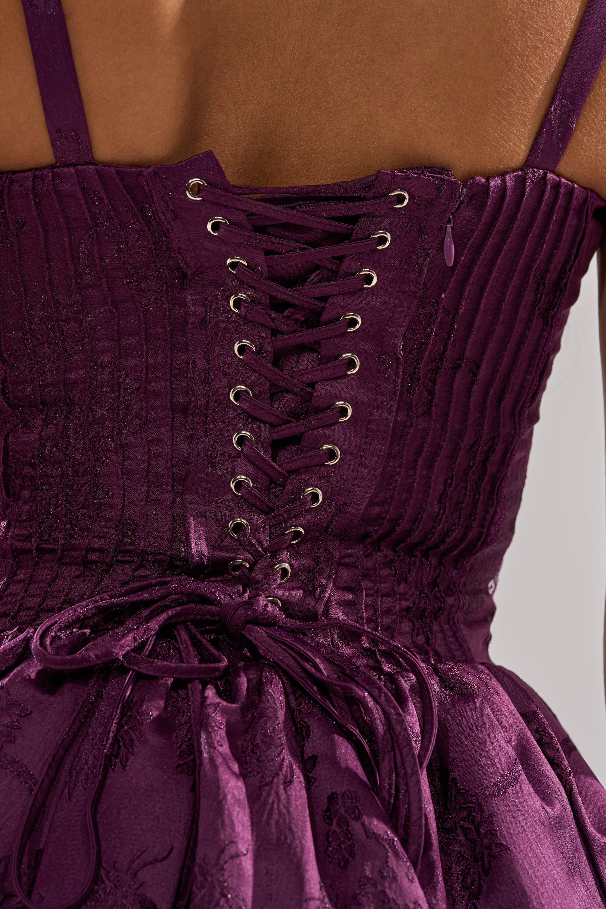 DANCE WITH ME MINI DRESS IN PLUM